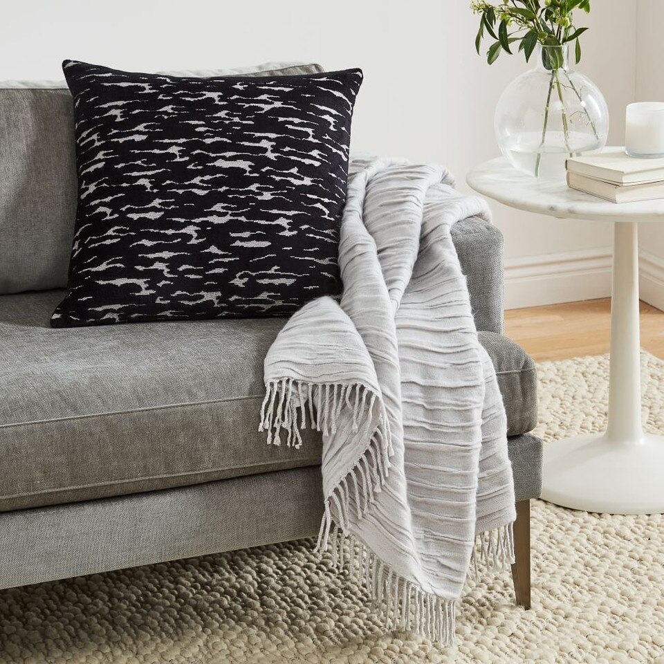 Distressed Cut Velvet Pillow Cover West Elm Australia